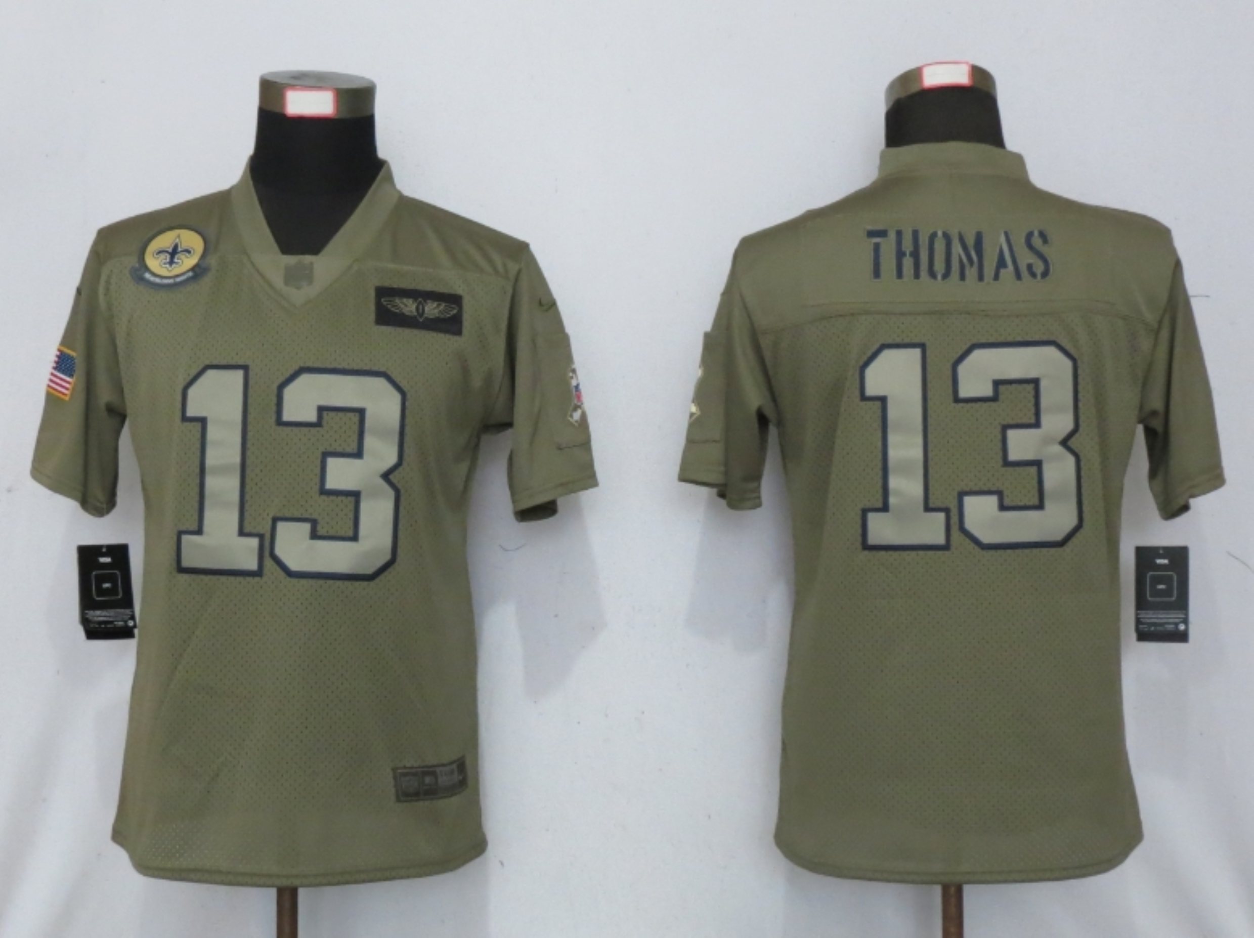 Women New Nike New Orleans Saints #13 Thomas Nike Camo 2019 Salute to Service limited jersey